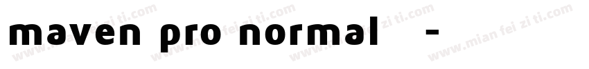 maven pro normal字体字体转换